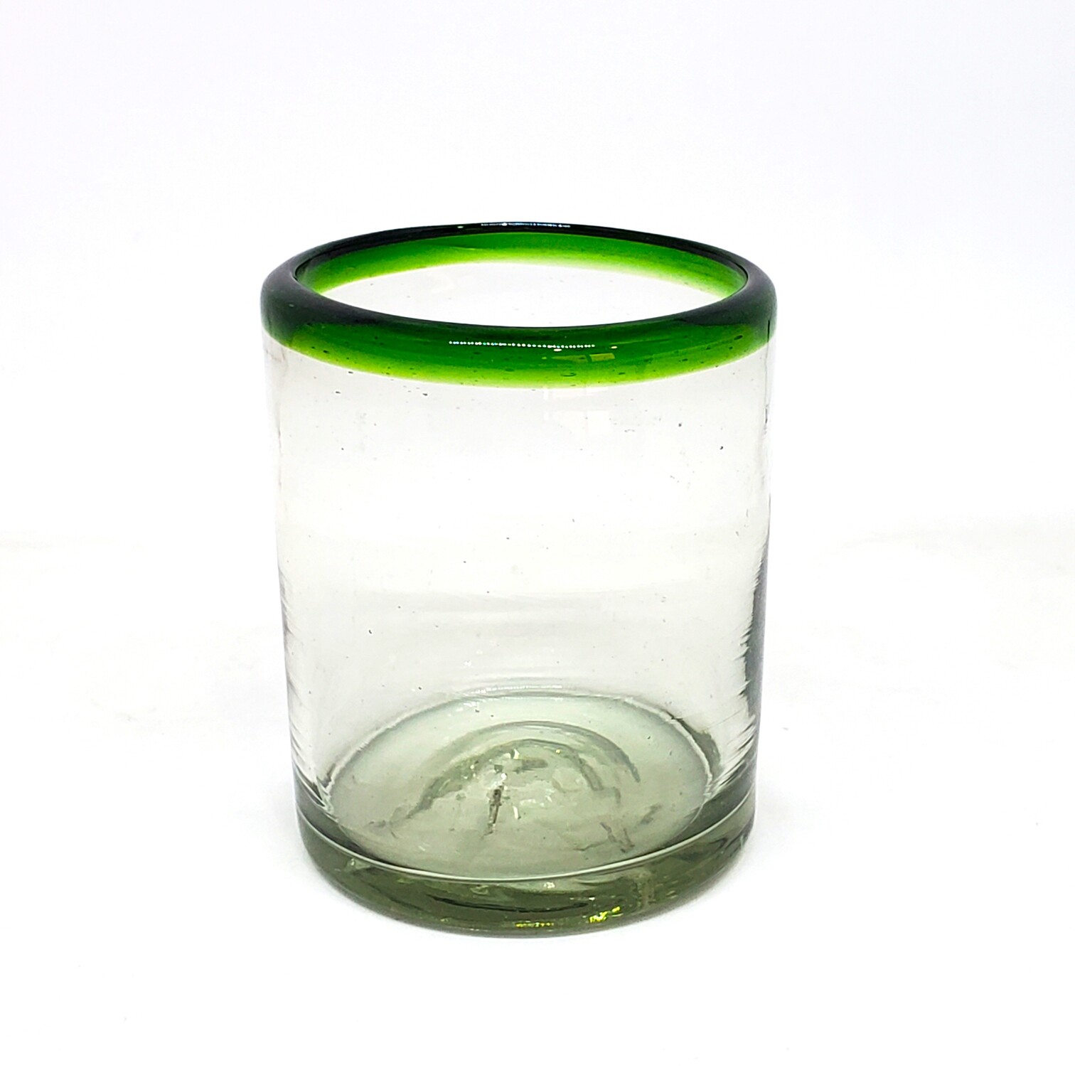 Sale Items / Emerald Green Rim 10 oz Tumblers  / This festive set of tumblers is great for a glass of milk with cookies or a lemonade on a hot summer day.
